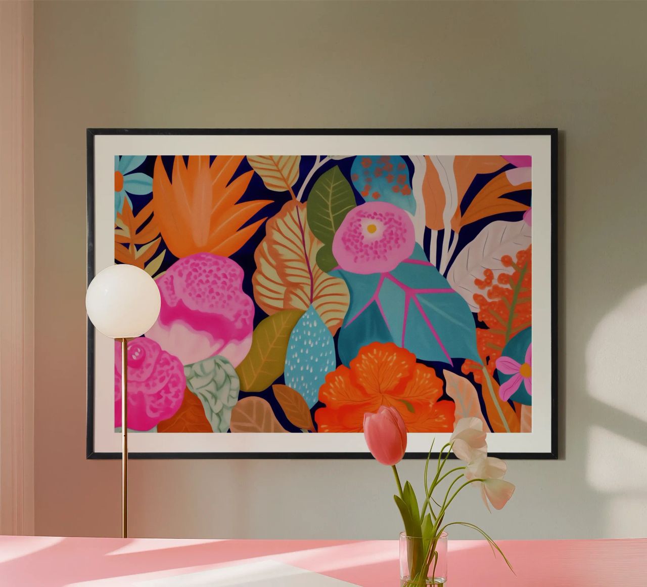 Peinture de grandes fleurs poster de Carinaprint
