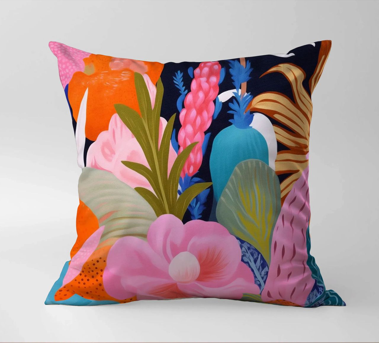 Flower Joy Painting decorative cushion by Carinaprint