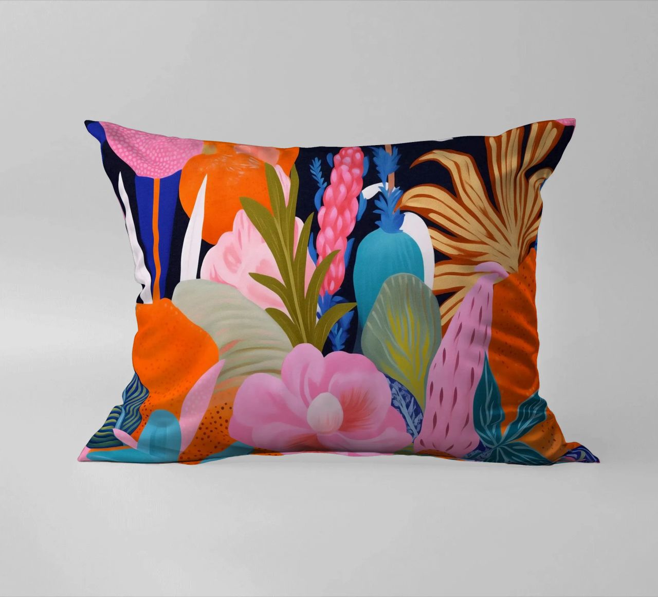 Flower Joy Painting decorative cushion by Carinaprint
