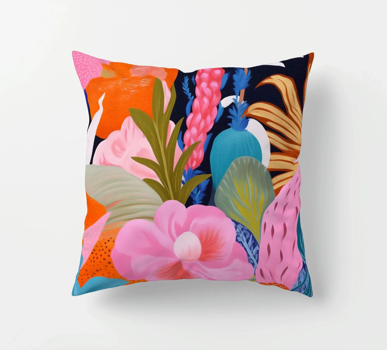 Flower Joy Painting decorative cushion by Carinaprint