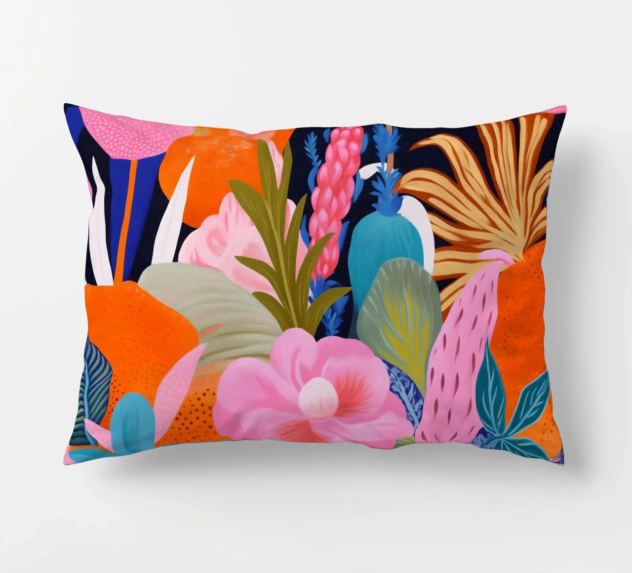 Flower Joy Painting decorative cushion by Carinaprint