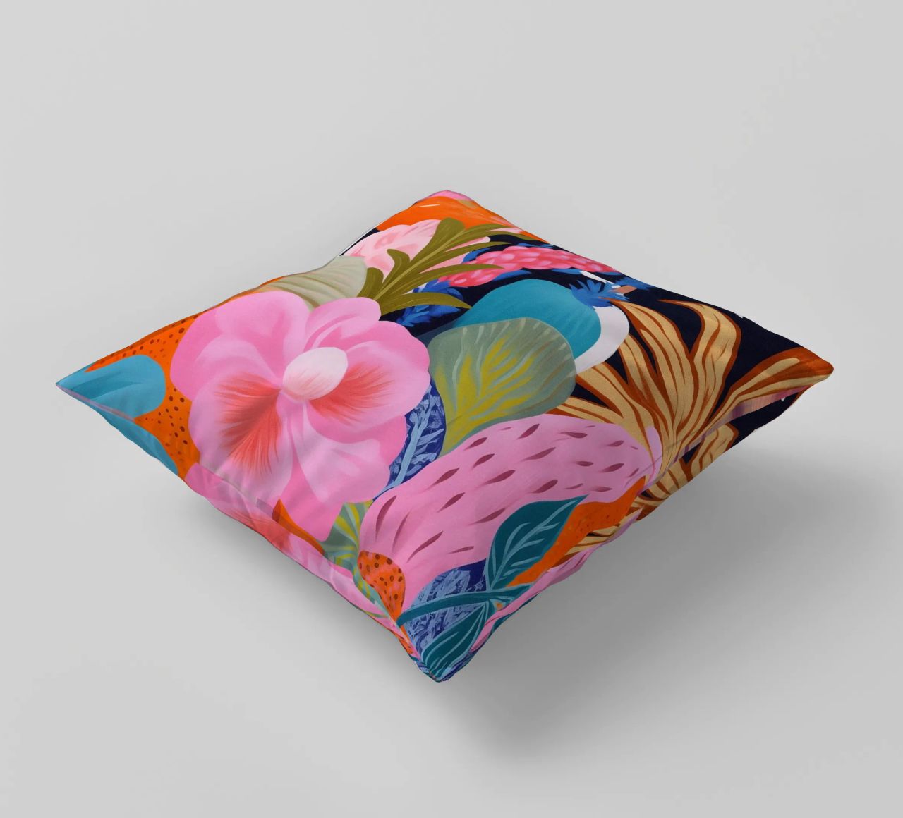 Flower Joy Painting decorative cushion by Carinaprint