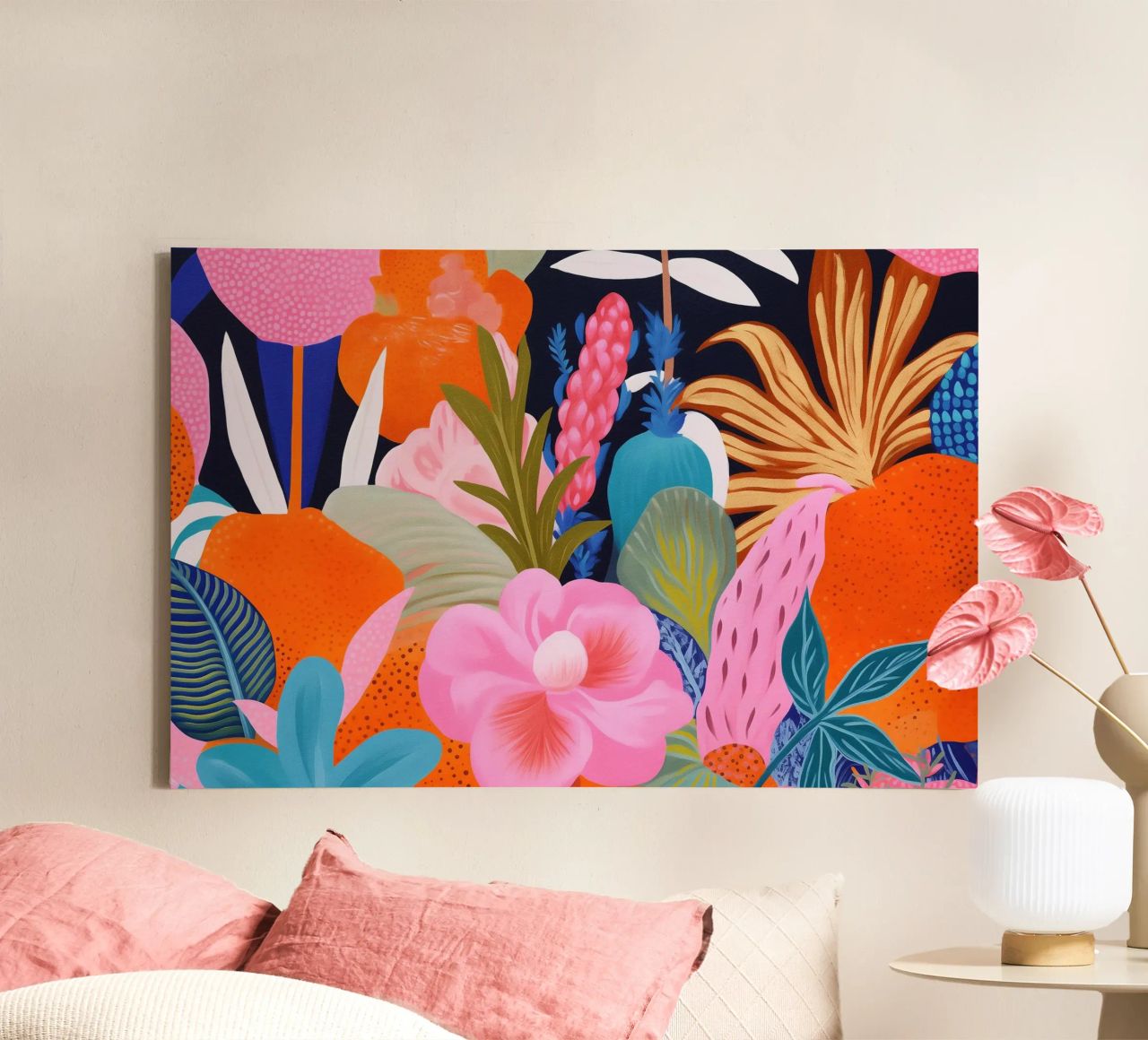 Blumen-Freude Malerei Leinwand von Carinaprint
