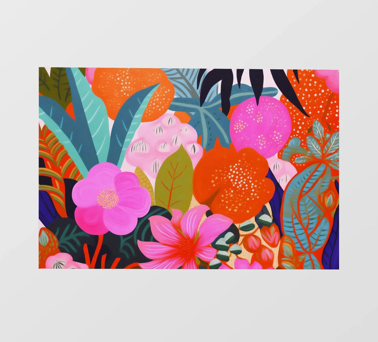 Flowers Plants Painting photo wallpaper by Carinaprint