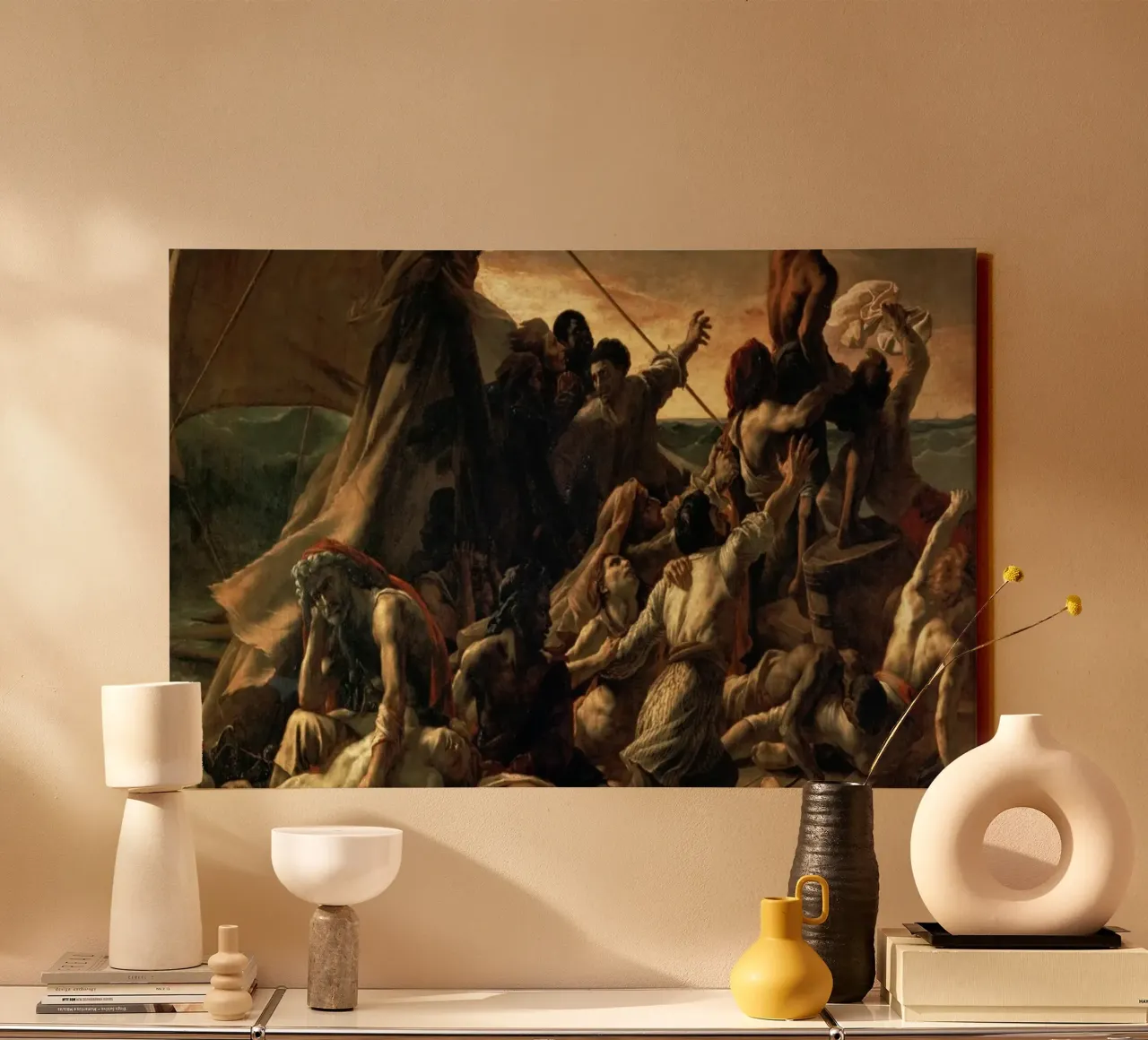 Théodore Géricault - The Raft of the Medusa, 1819 canvas with Floater frame by Timeless Artworks