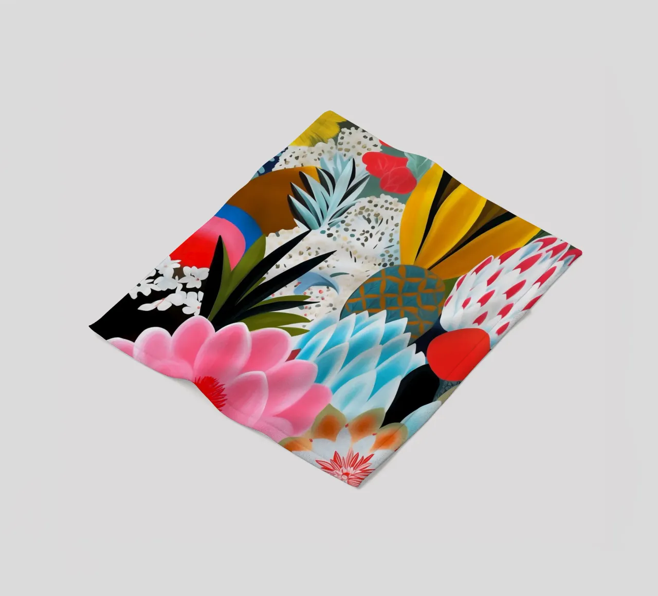 Grandi fiori colorati coperta in pile da Carinaprint