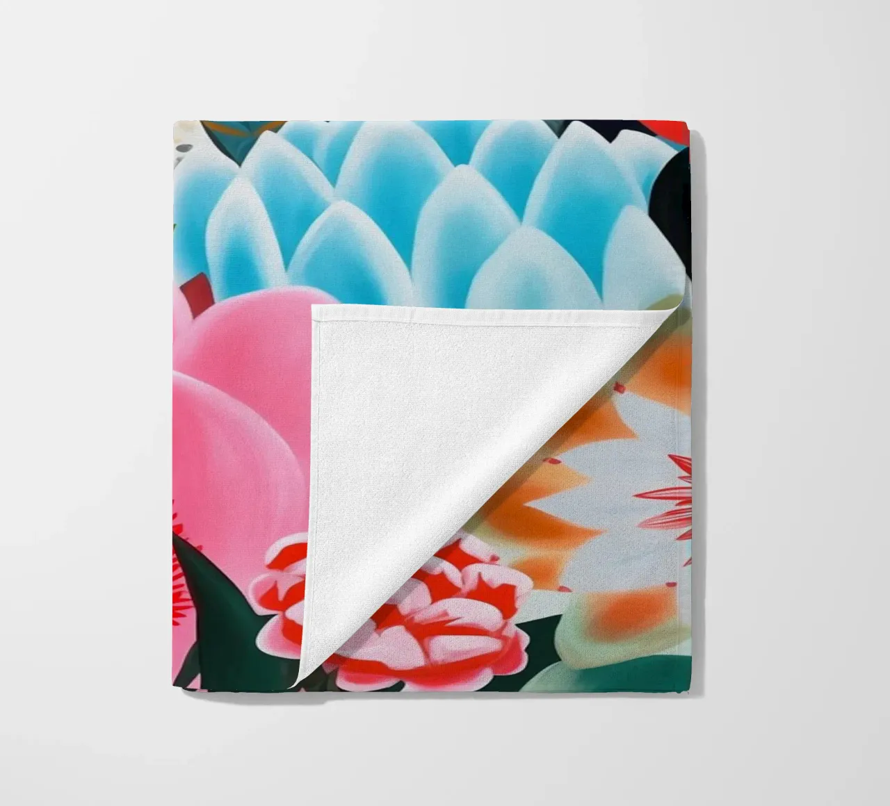 Grandi fiori colorati telo mare da Carinaprint