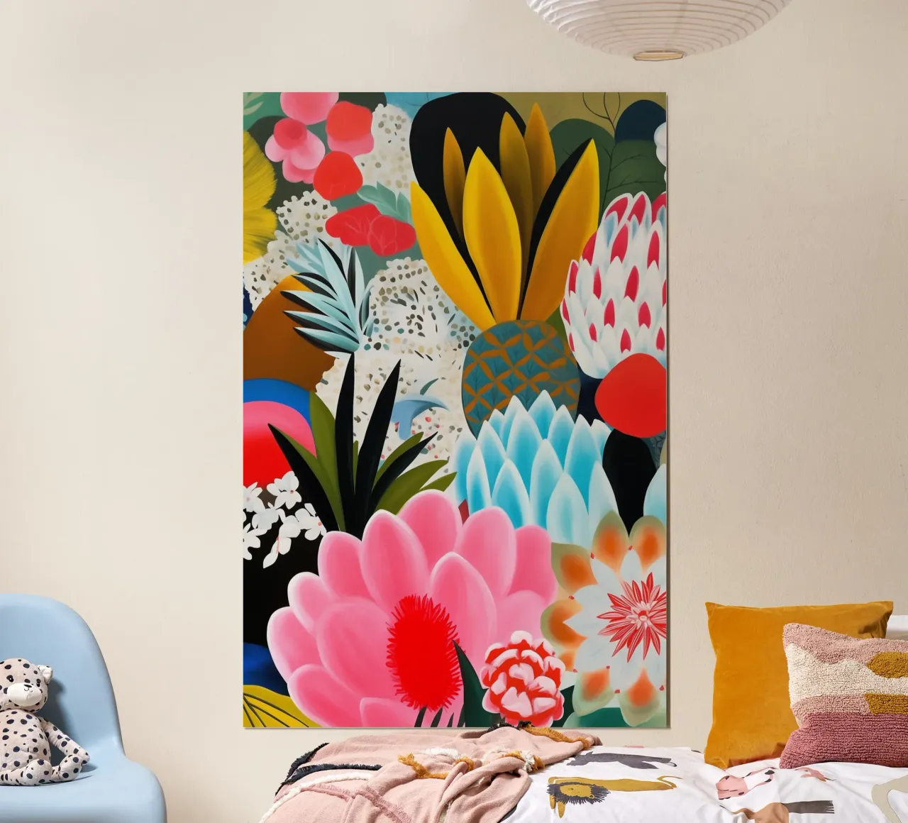 Grandi fiori colorati carta hahnemühle da Carinaprint