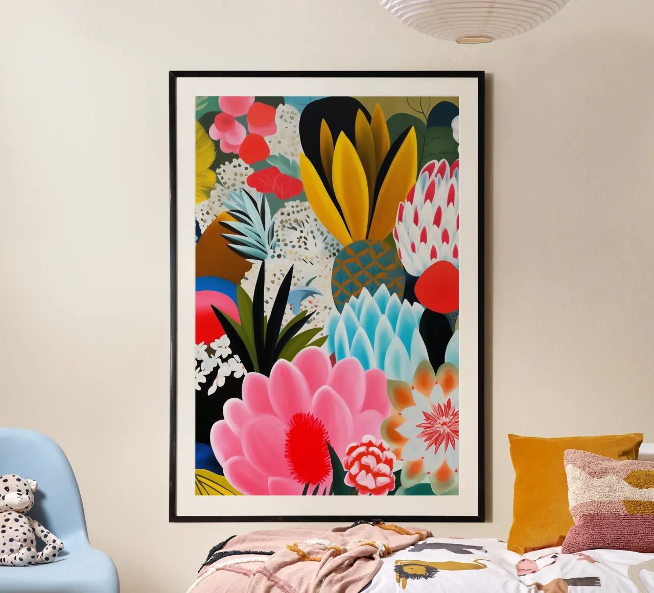 Grandi fiori colorati carta hahnemühle da Carinaprint
