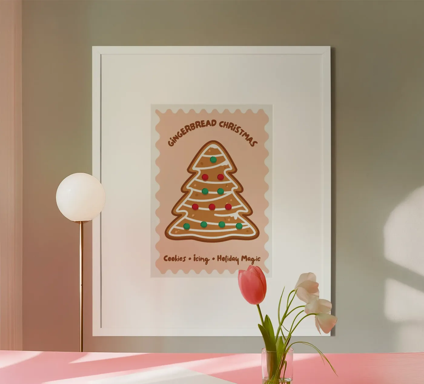 Gingerbread Christmas poster da Sasyall Graphics