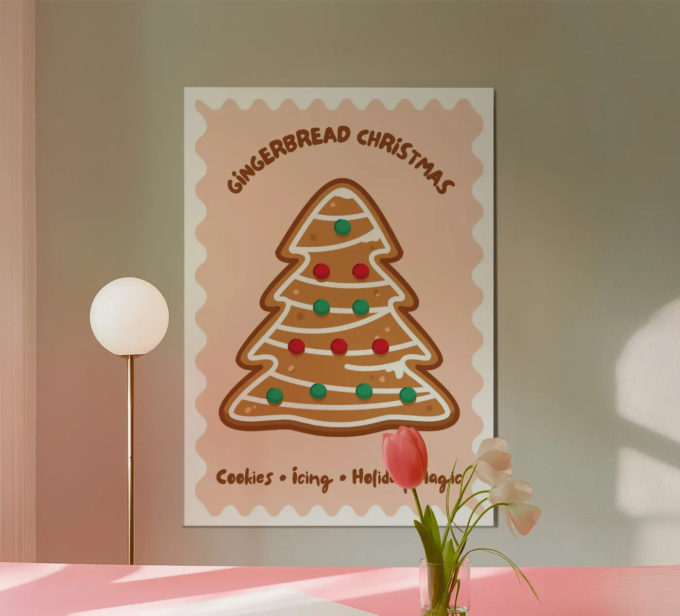 Gingerbread Christmas poster da Sasyall Graphics
