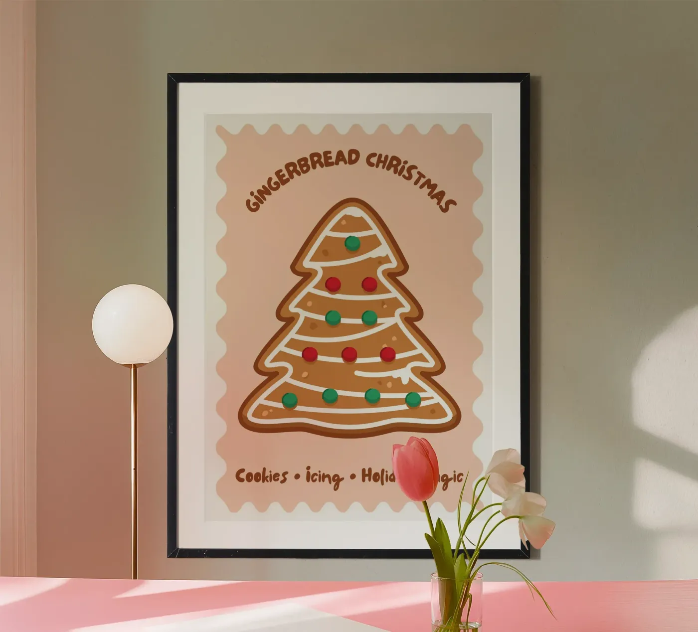 Gingerbread Christmas poster da Sasyall Graphics