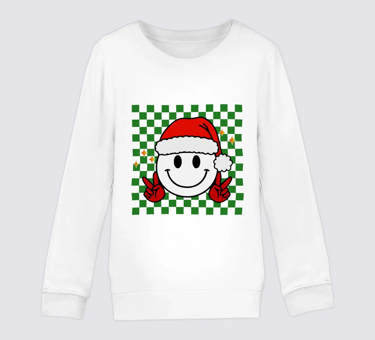 Funny Icon Santa Claus Happy Face Icon smile Design felpa bambino da onefeelshop