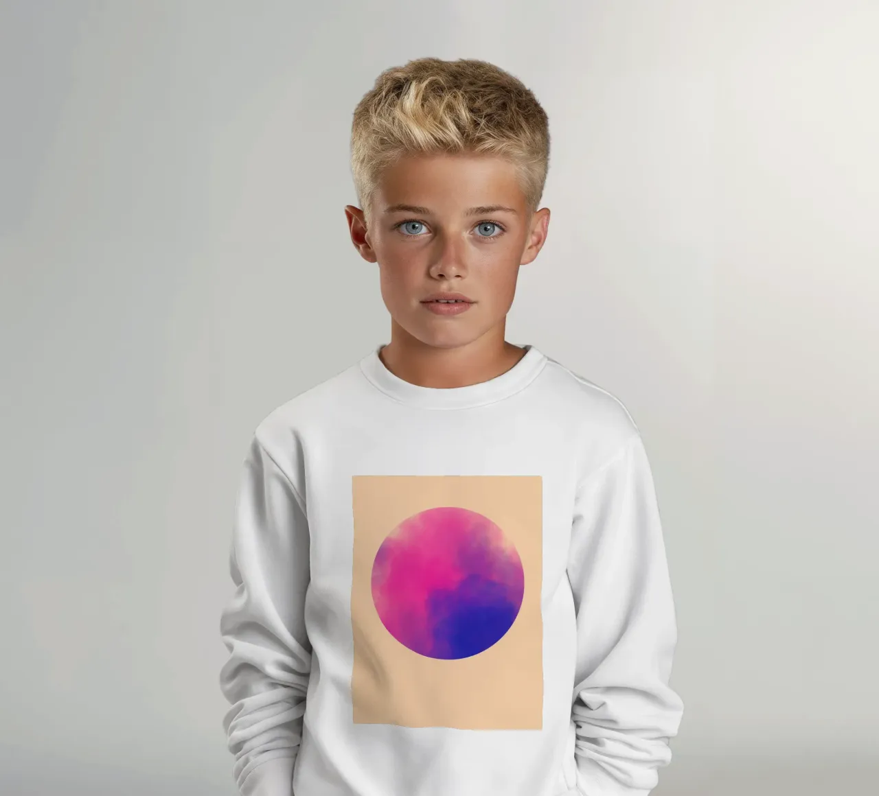 Pink Clouds kids sweatshirt by Kim Hubball Studio
