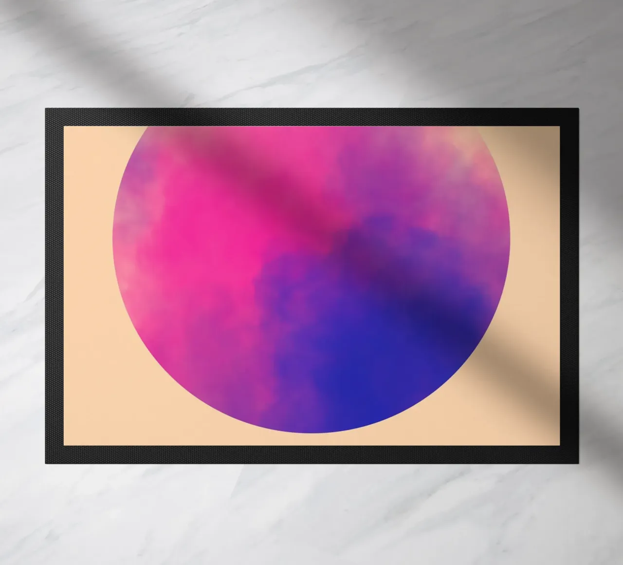 Pink Clouds doormat by Kim Hubball Studio