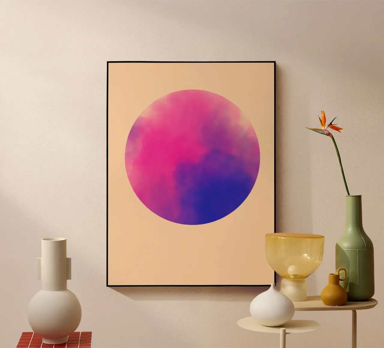 Pink Clouds acrylic glass by Kim Hubball Studio