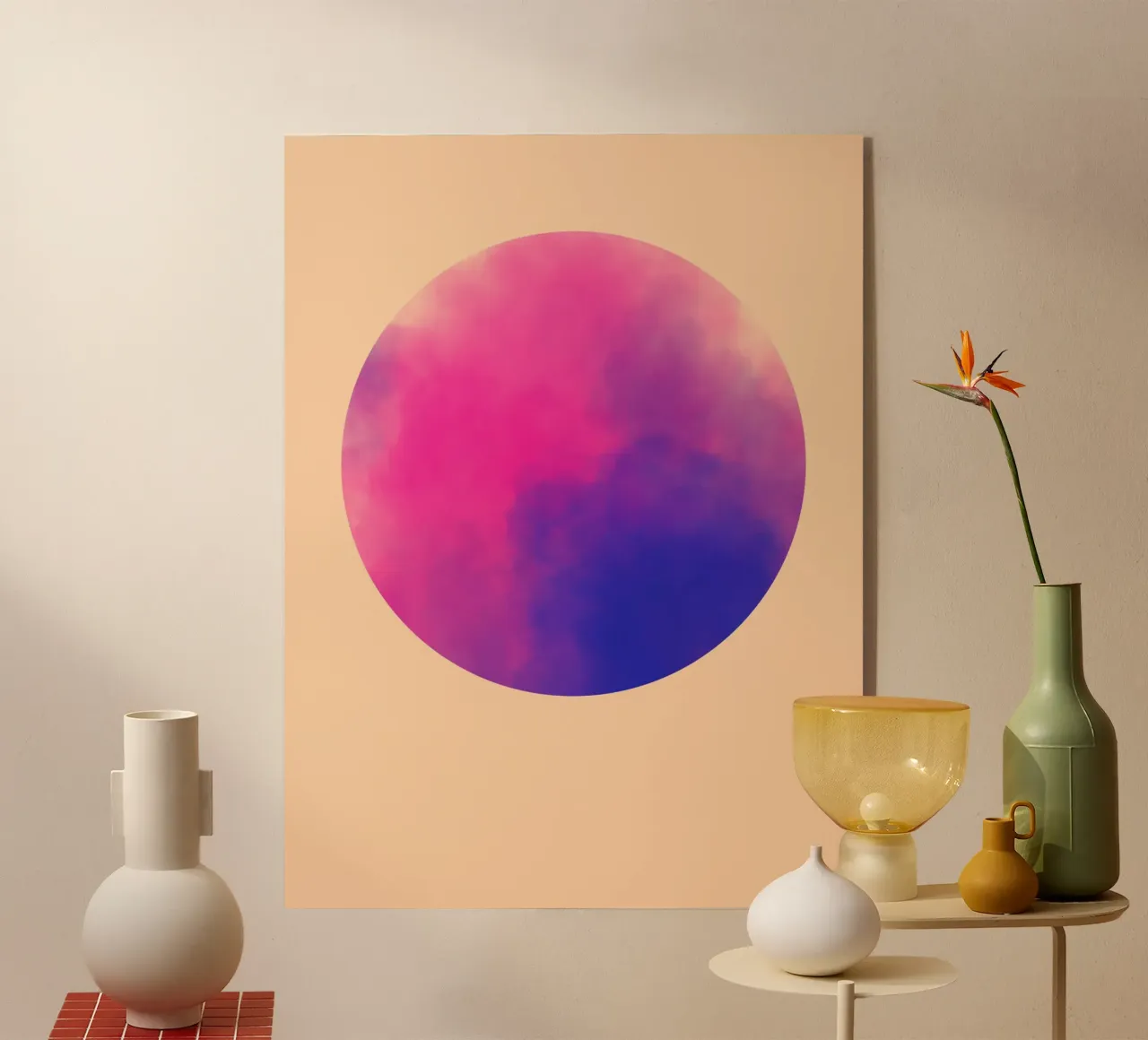 Pink Clouds acrylic glass by Kim Hubball Studio