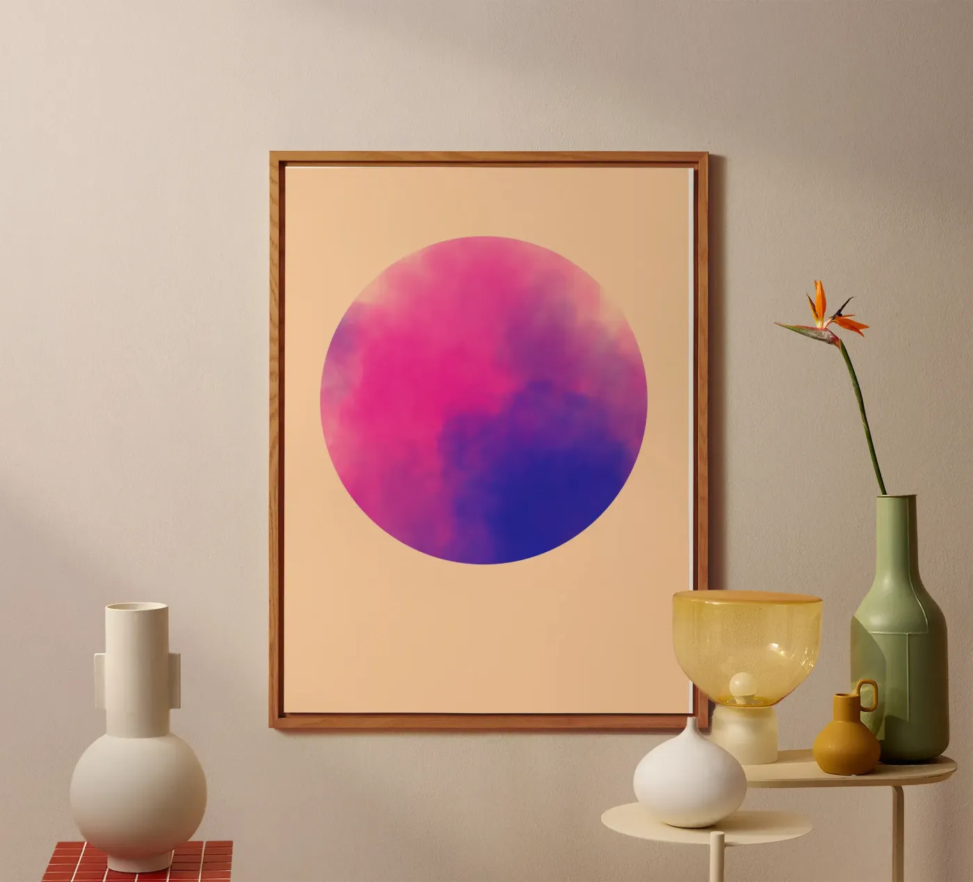 Pink Clouds forex plate by Kim Hubball Studio