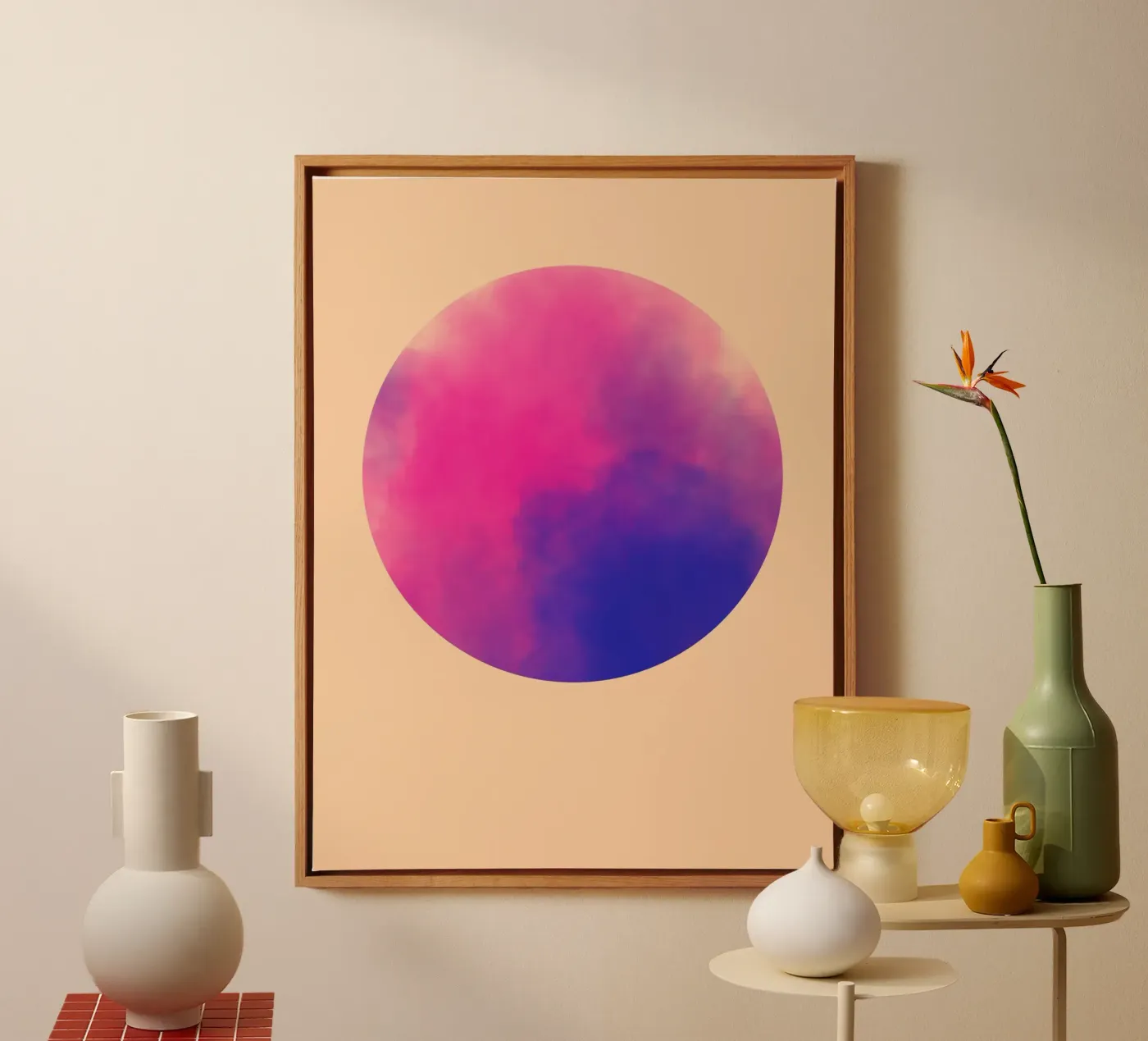 Pink Clouds canvas by Kim Hubball Studio