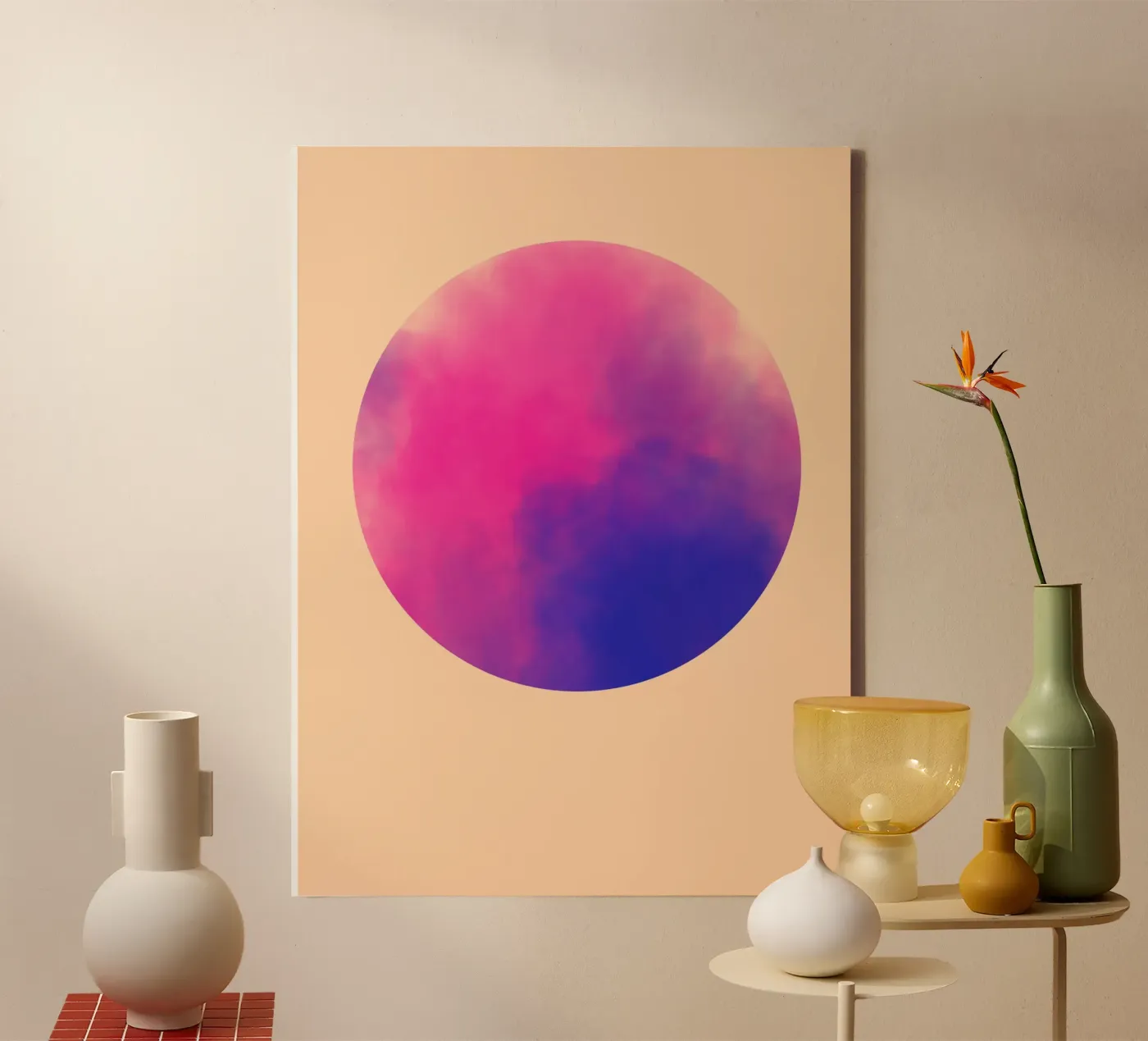 Pink Clouds canvas by Kim Hubball Studio