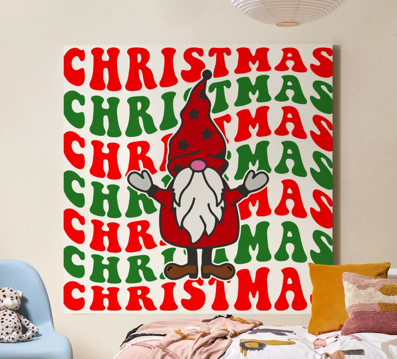 Divertente il giorno di Natale tela con Cornice a cassetta da onefeelshop