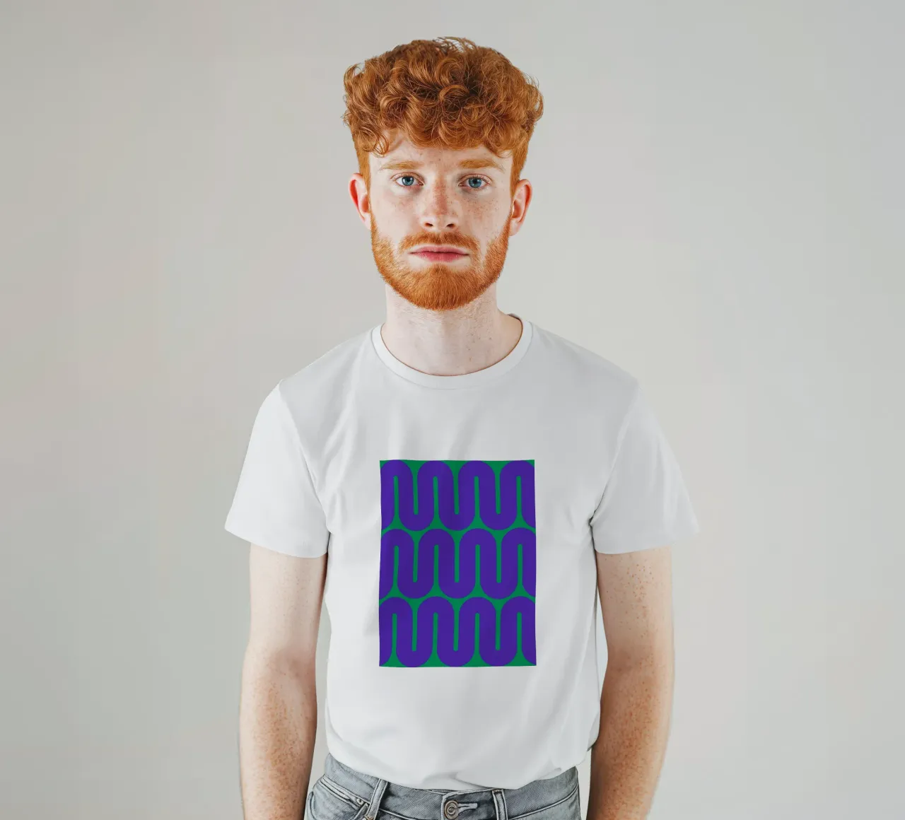 Green retro spiral t-shirt da galihstudio