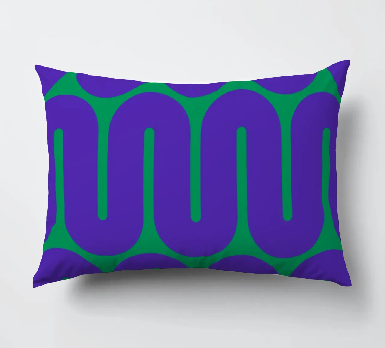 Green retro spiral cuscino da galihstudio