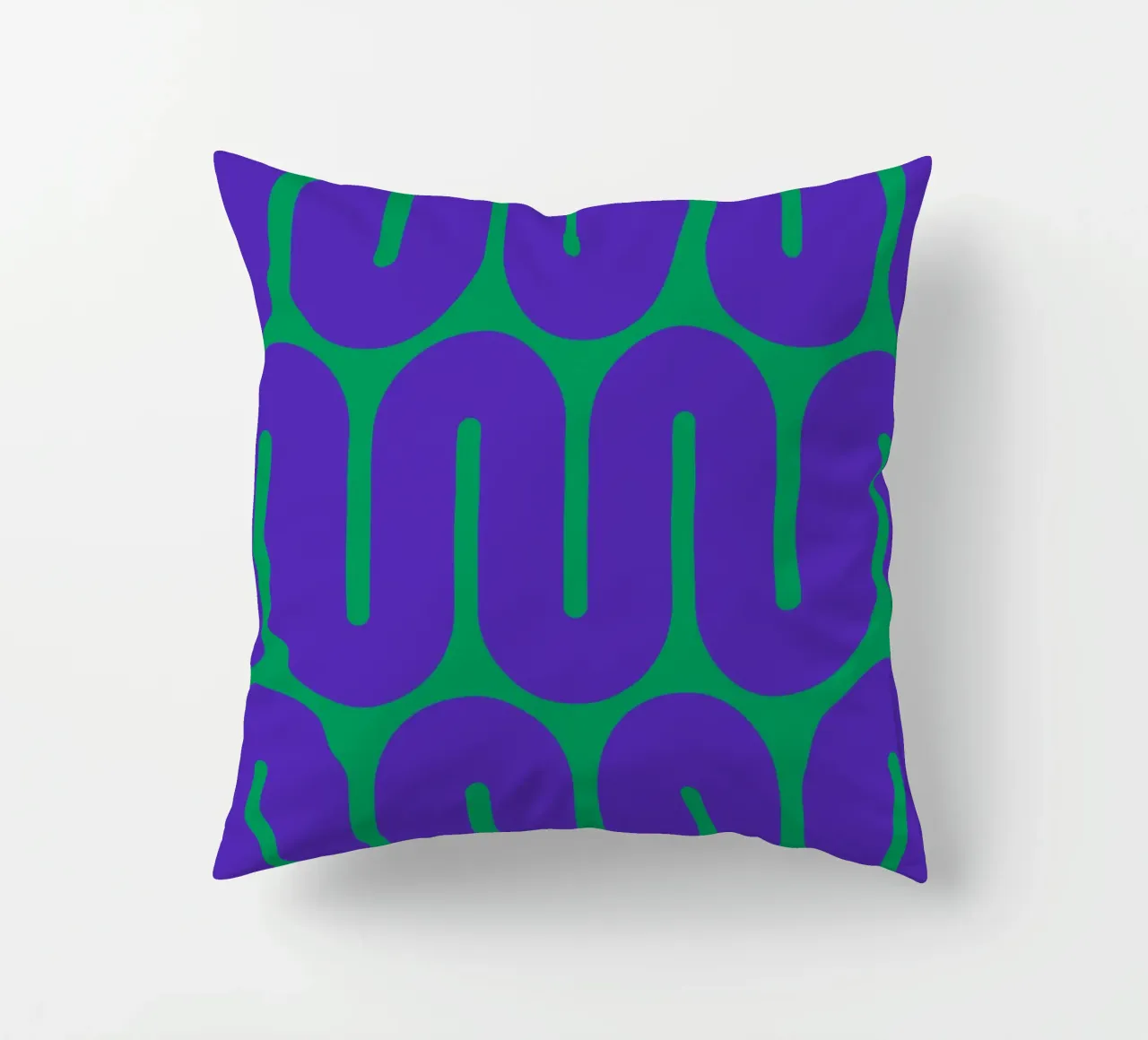 Green retro spiral cuscino da galihstudio