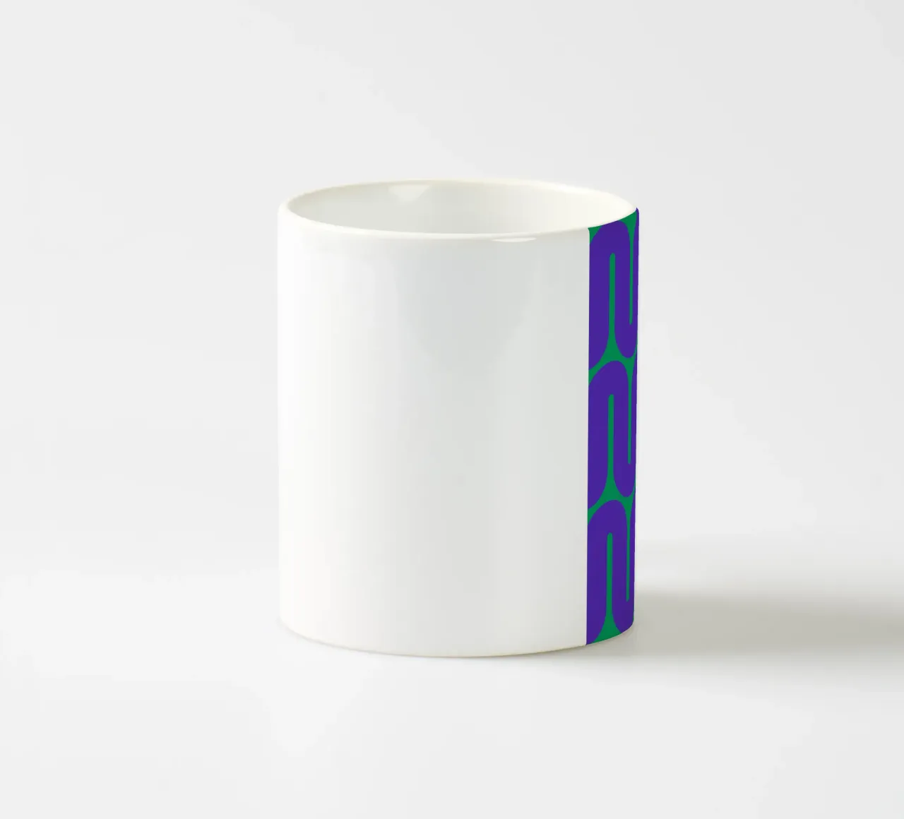 Green retro spiral tazza in ceramica da galihstudio