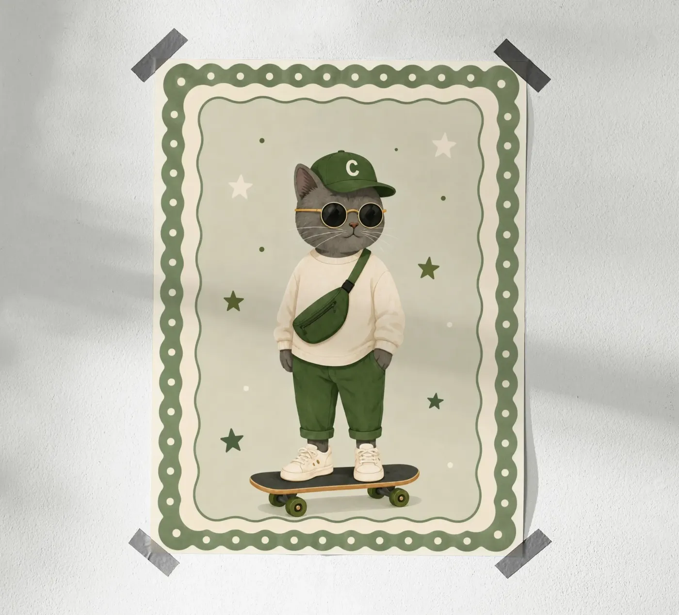 Die Eislaufende Katze Poster von SnoopyAnimals