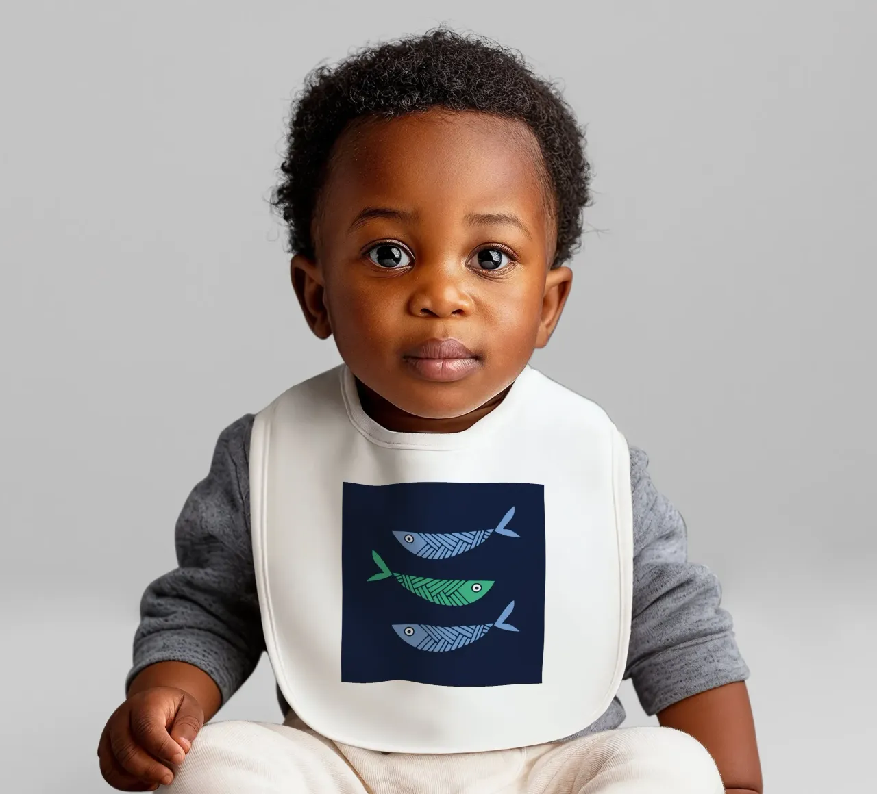 Three Fish bavaglino da Kim Hubball Studio