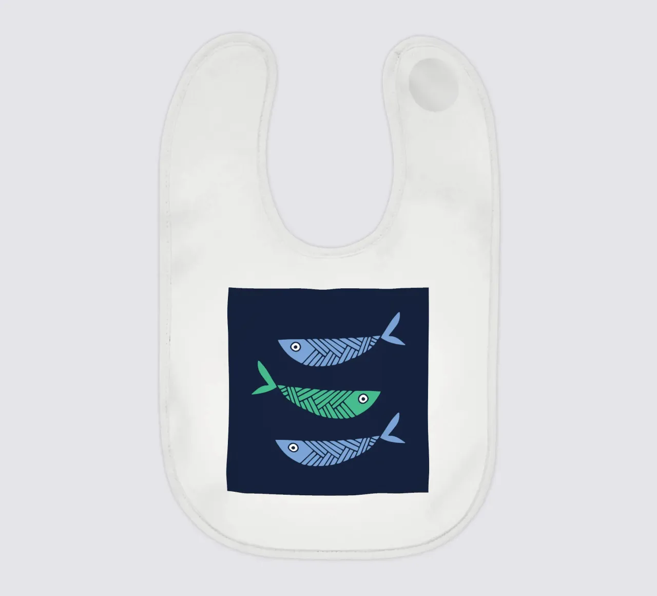 Three Fish bavaglino da Kim Hubball Studio