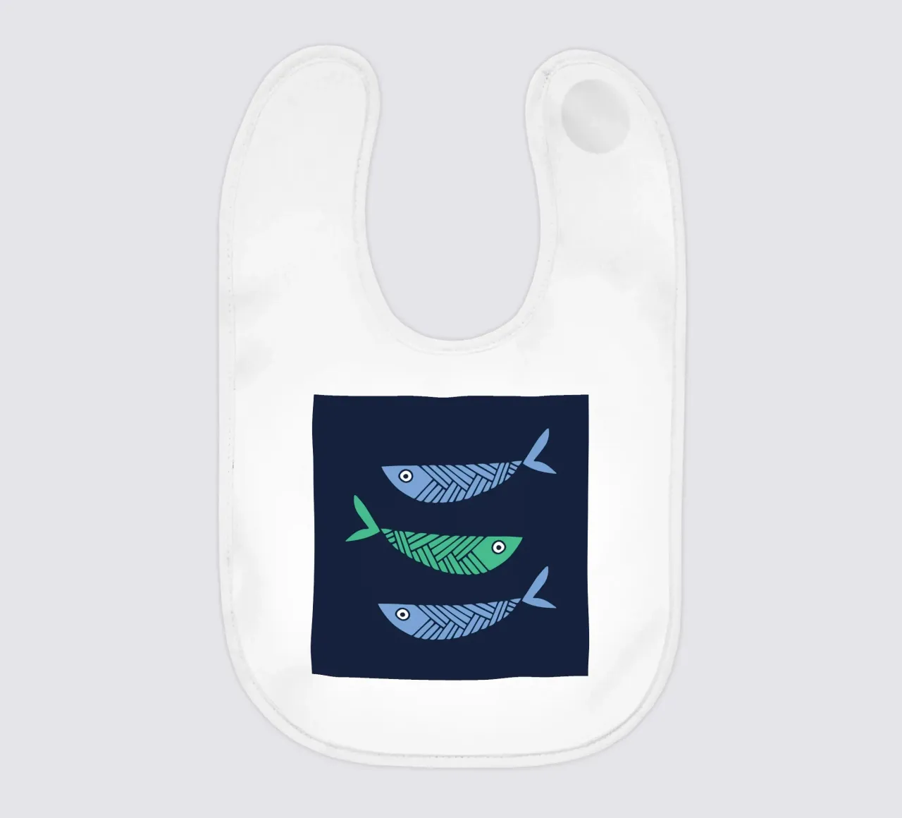 Three Fish bavaglino da Kim Hubball Studio