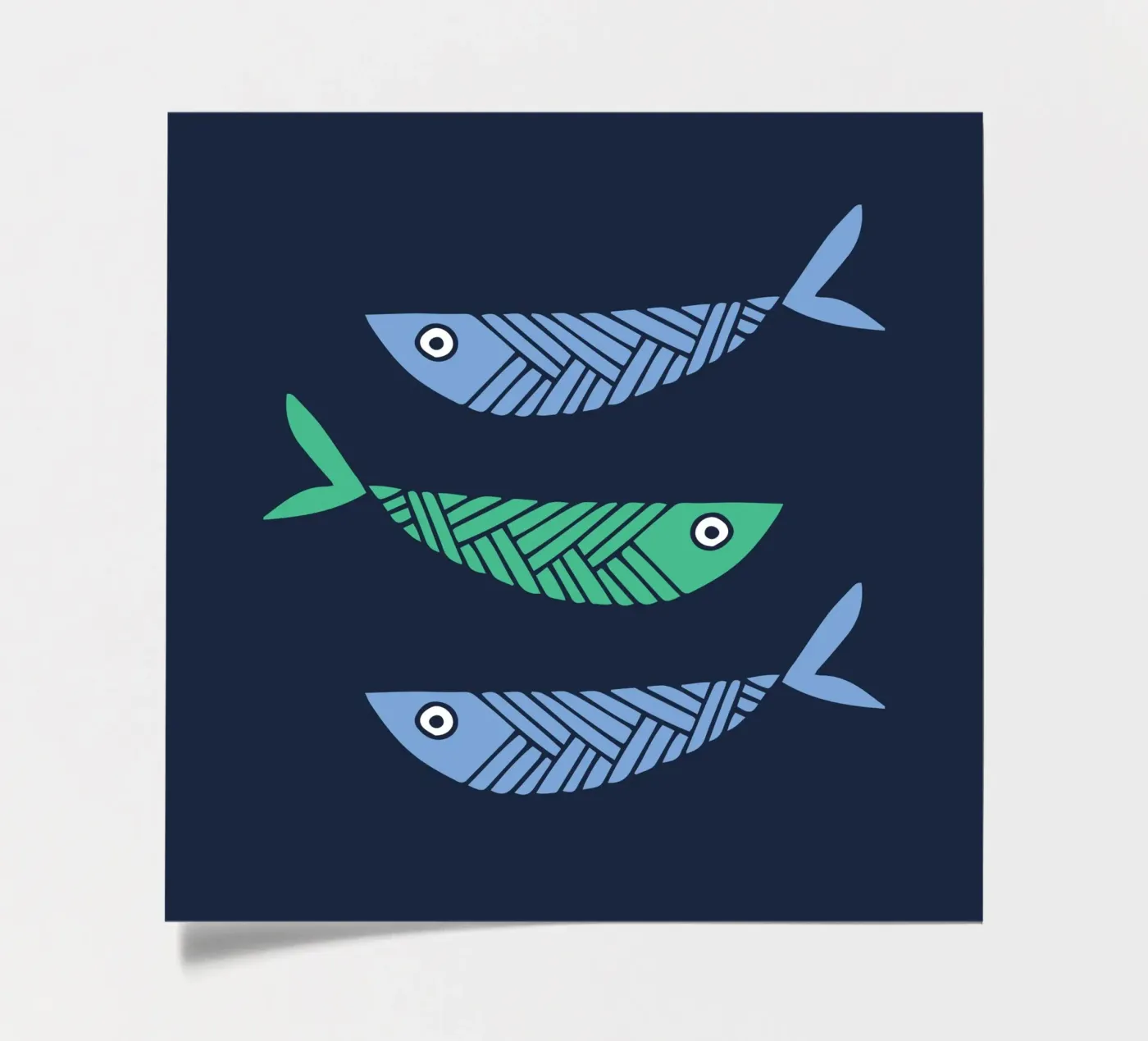Three Fish sticker sheet by Kim Hubball Studio