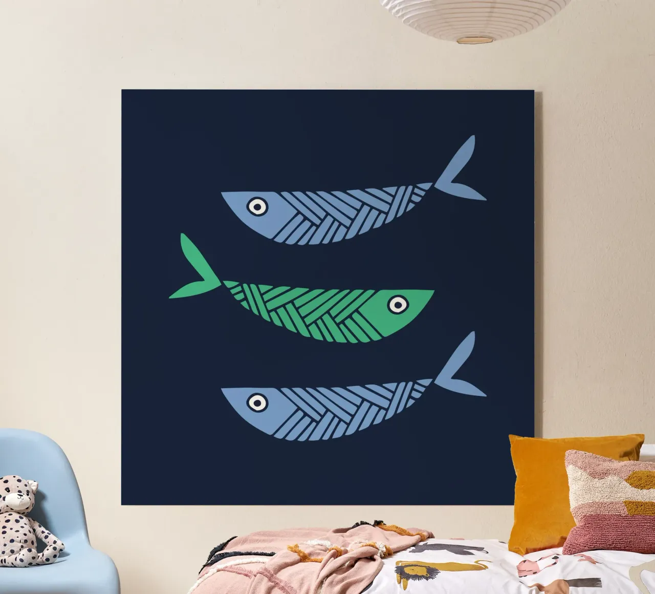 Three Fish Acryl-Glas von Kim Hubball Studio