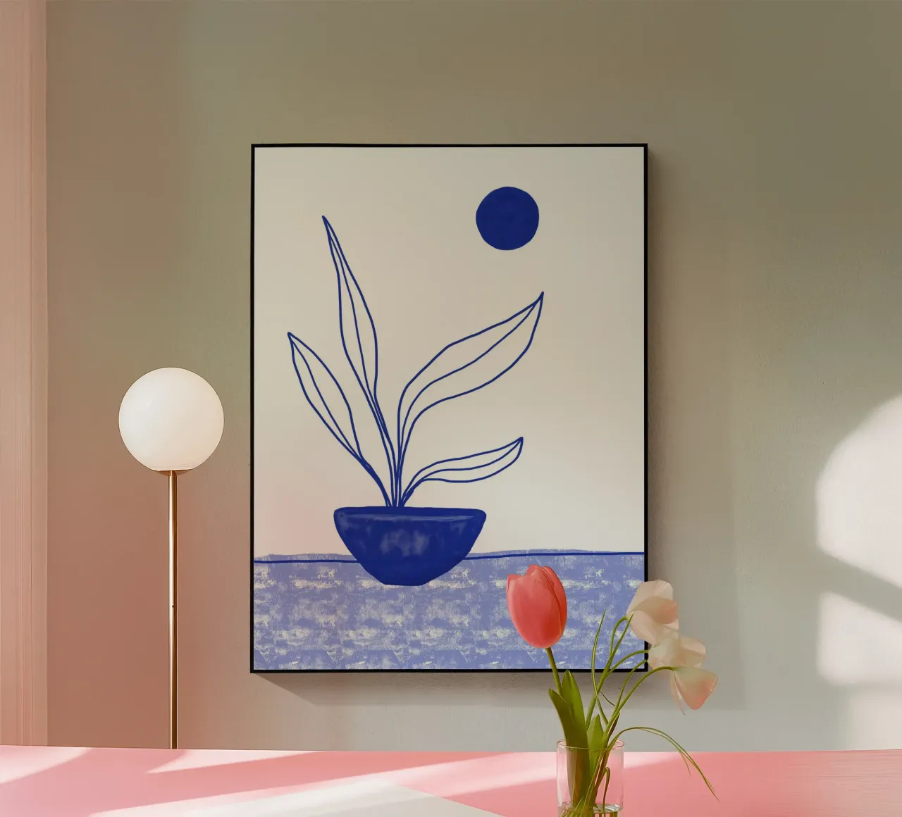 Pianta blu plexiglass da Kim Hubball Studio