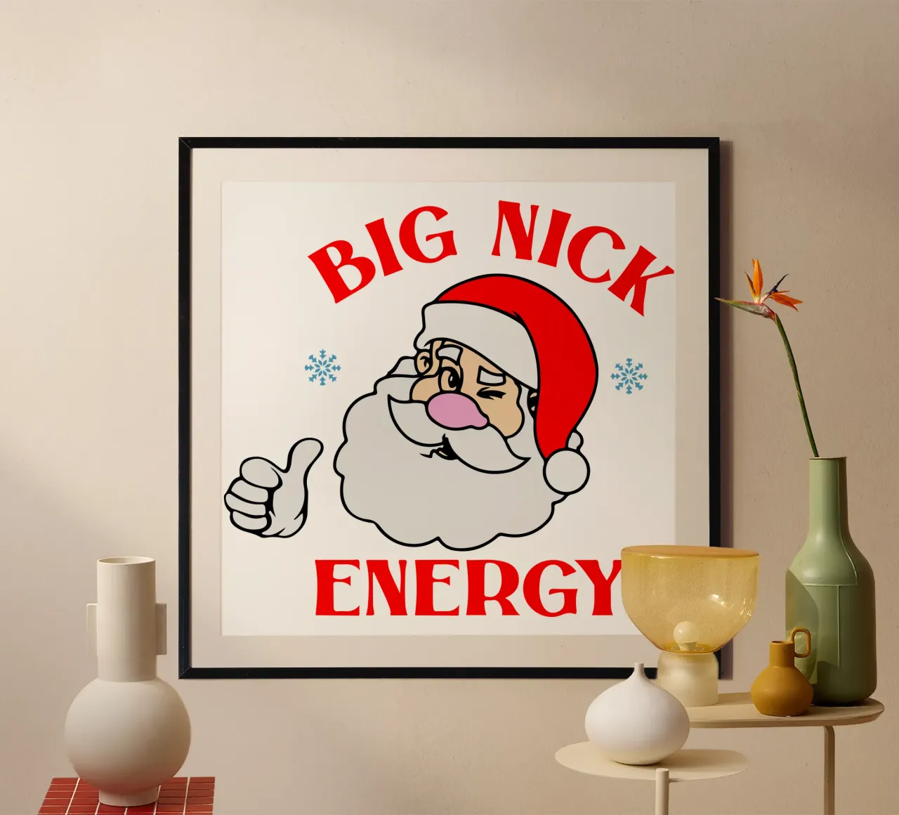 Babbo Natale grande energia poster da onefeelshop