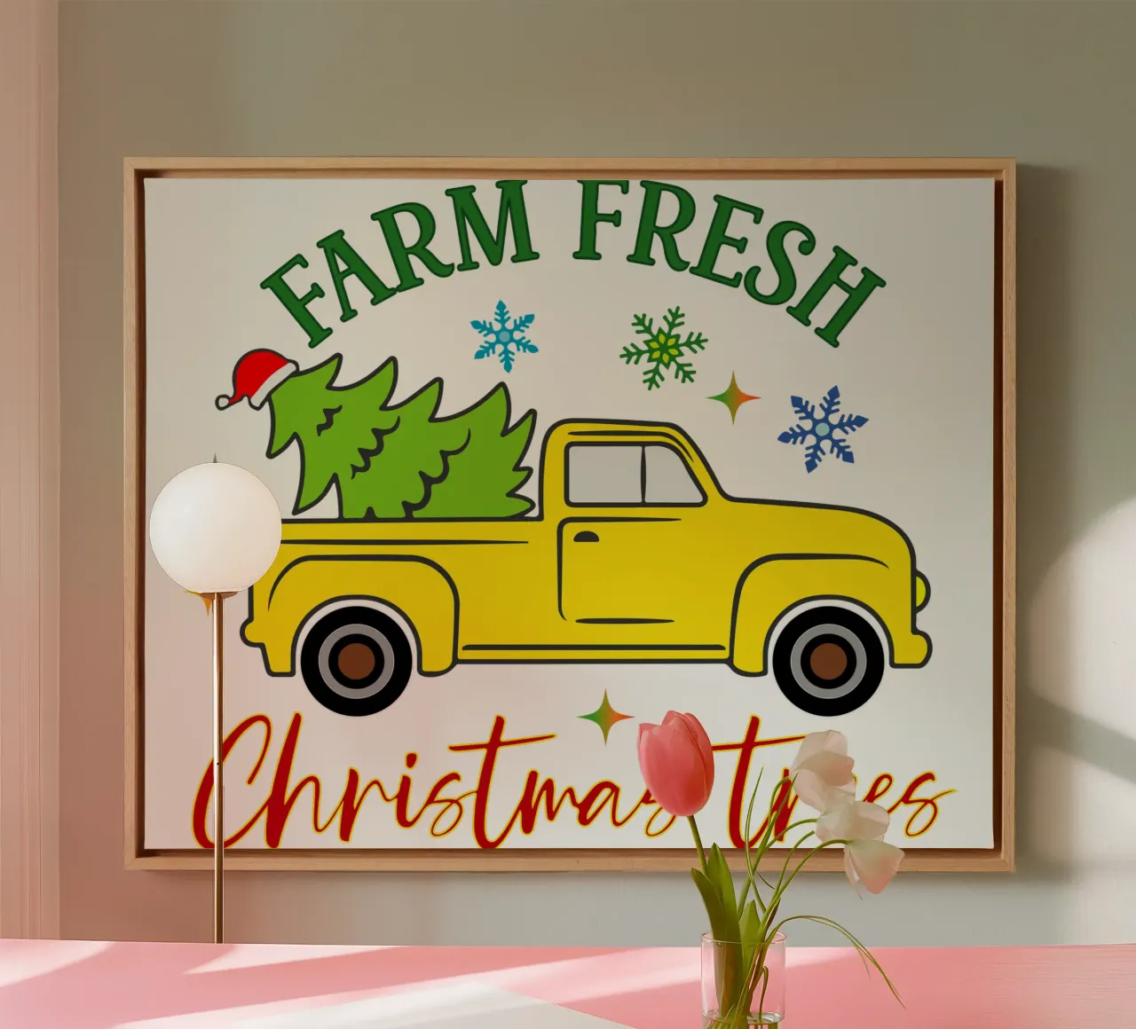 Alberi di Natale freschi di fattoria tela da onefeelshop