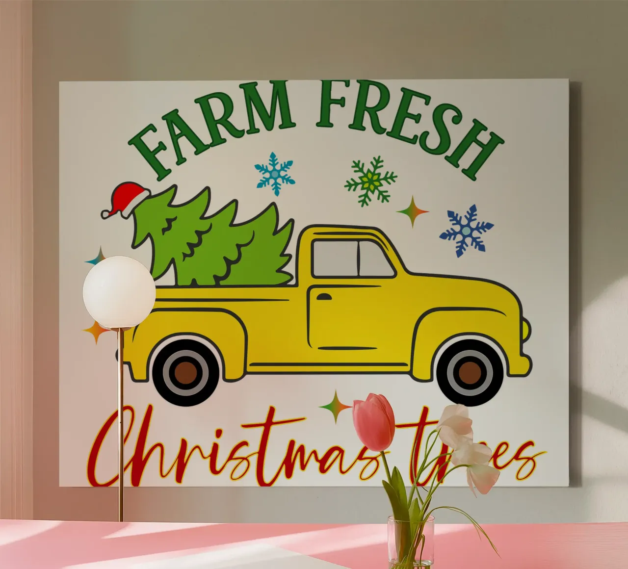 Alberi di Natale freschi di fattoria tela da onefeelshop