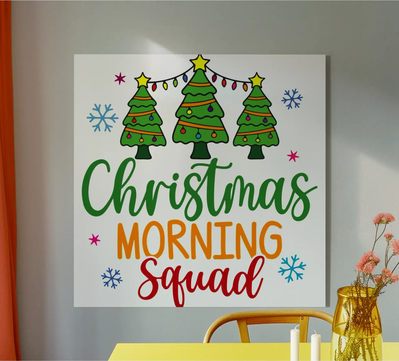 Christmas Morning Squad acrylic glass by onefeelshop