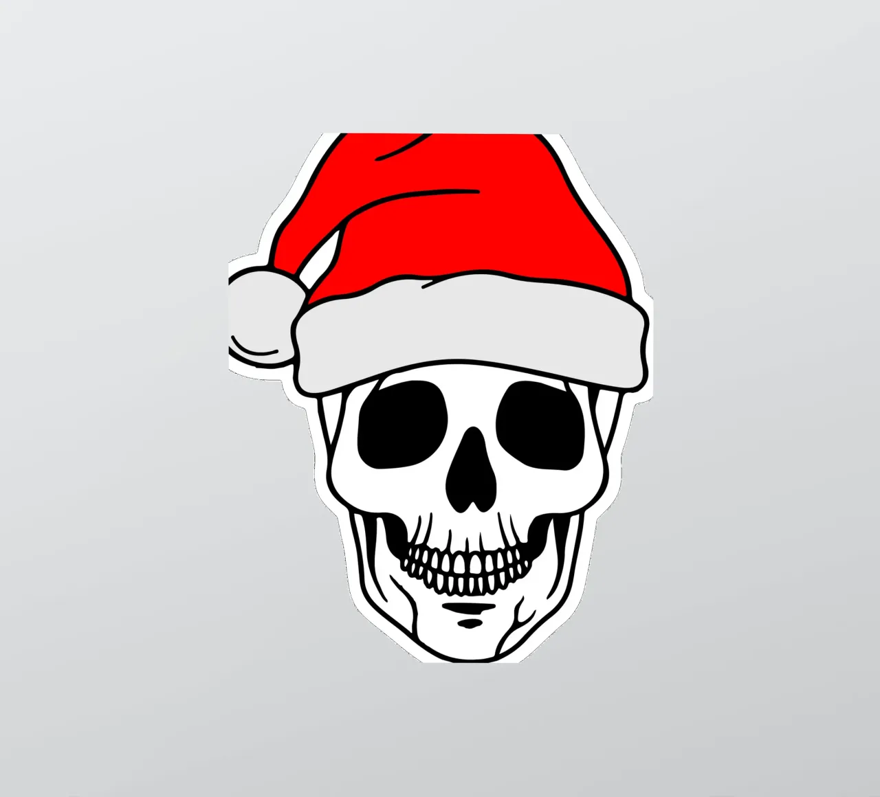 Weihnachtsmann-Totenkopf Parodie Design Sticker von onefeelshop