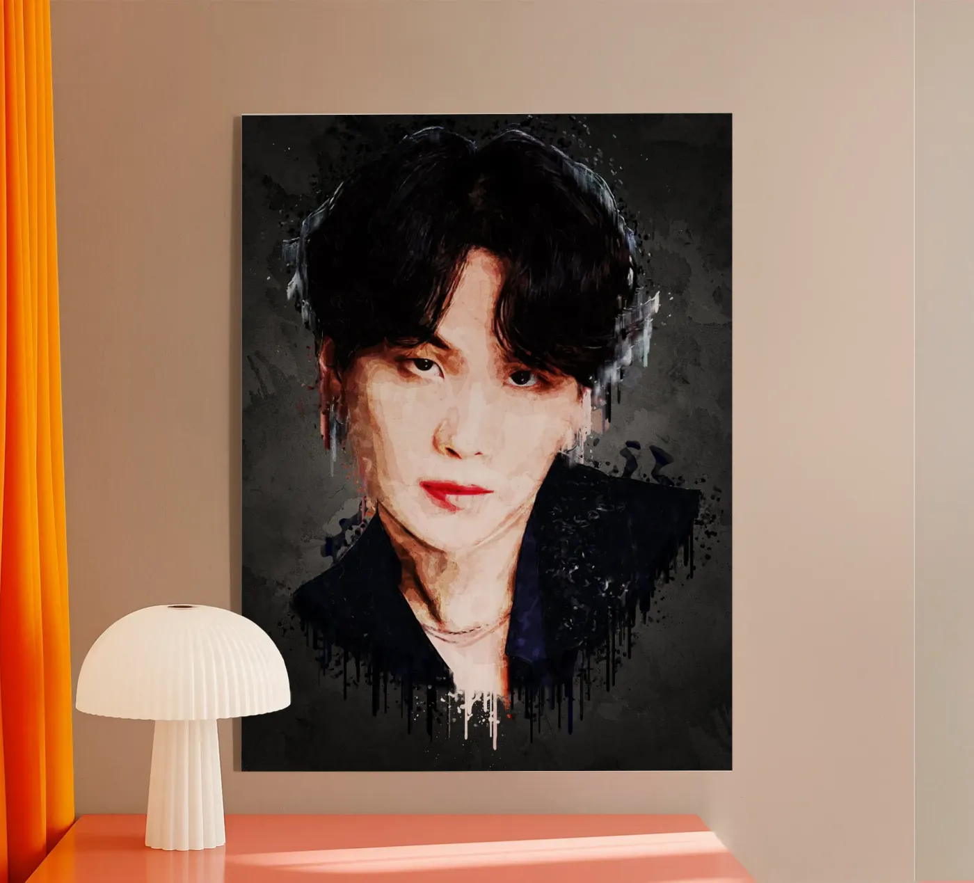 Suga - BTS acrylic glass by Gunawan Rb