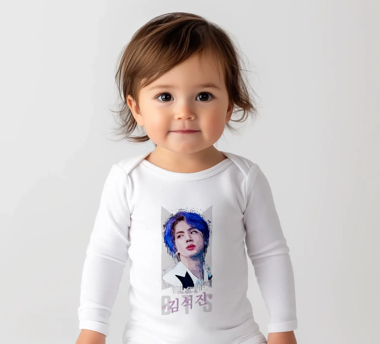 Kim Seok-jin (BTS) long-sleeve baby romper by Gunawan Rb