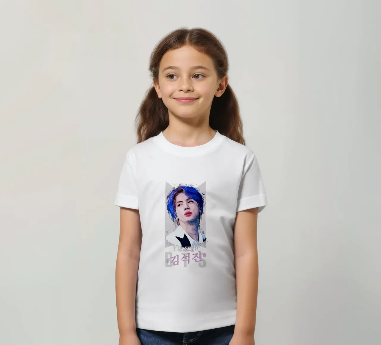 Kim Seok-jin (BTS) kids t-shirt by Gunawan Rb