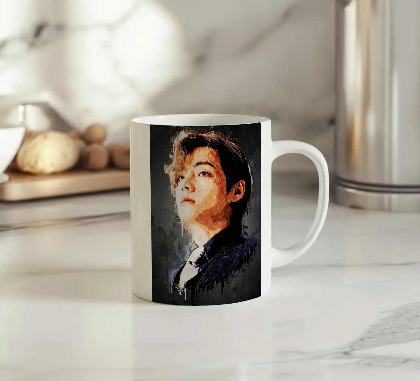 v ceramic mug by Gunawan Rb
