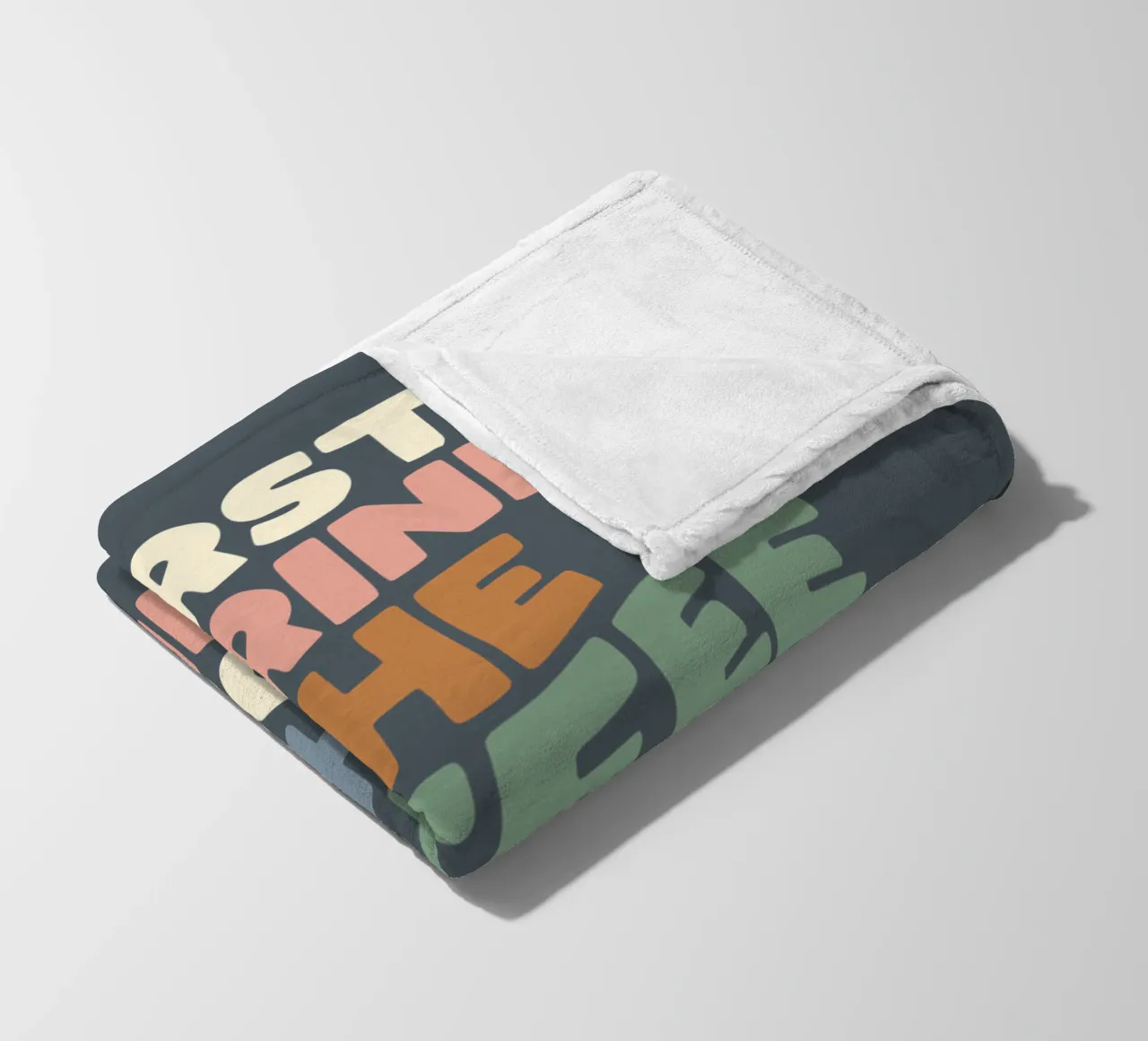 First I Drink The Coffee Then I Do The Things Typografie fleece blanket by THE MOTIVATED TYPE