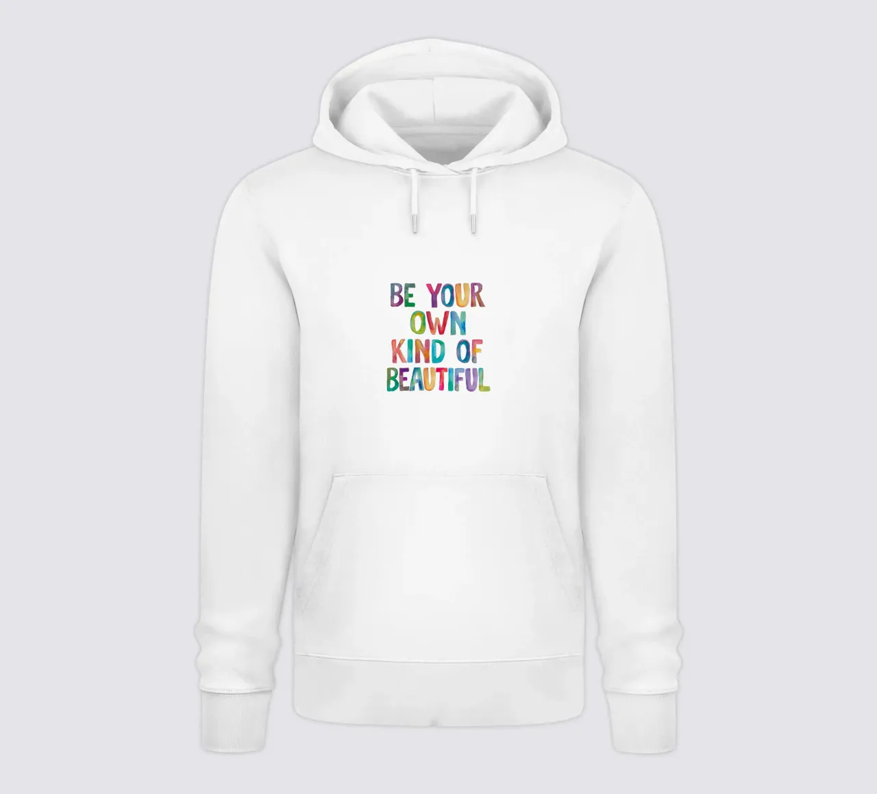 Be Your Own Kind of Beautiful Rainbow Typography Design felpa con cappuccio da THE MOTIVATED TYPE