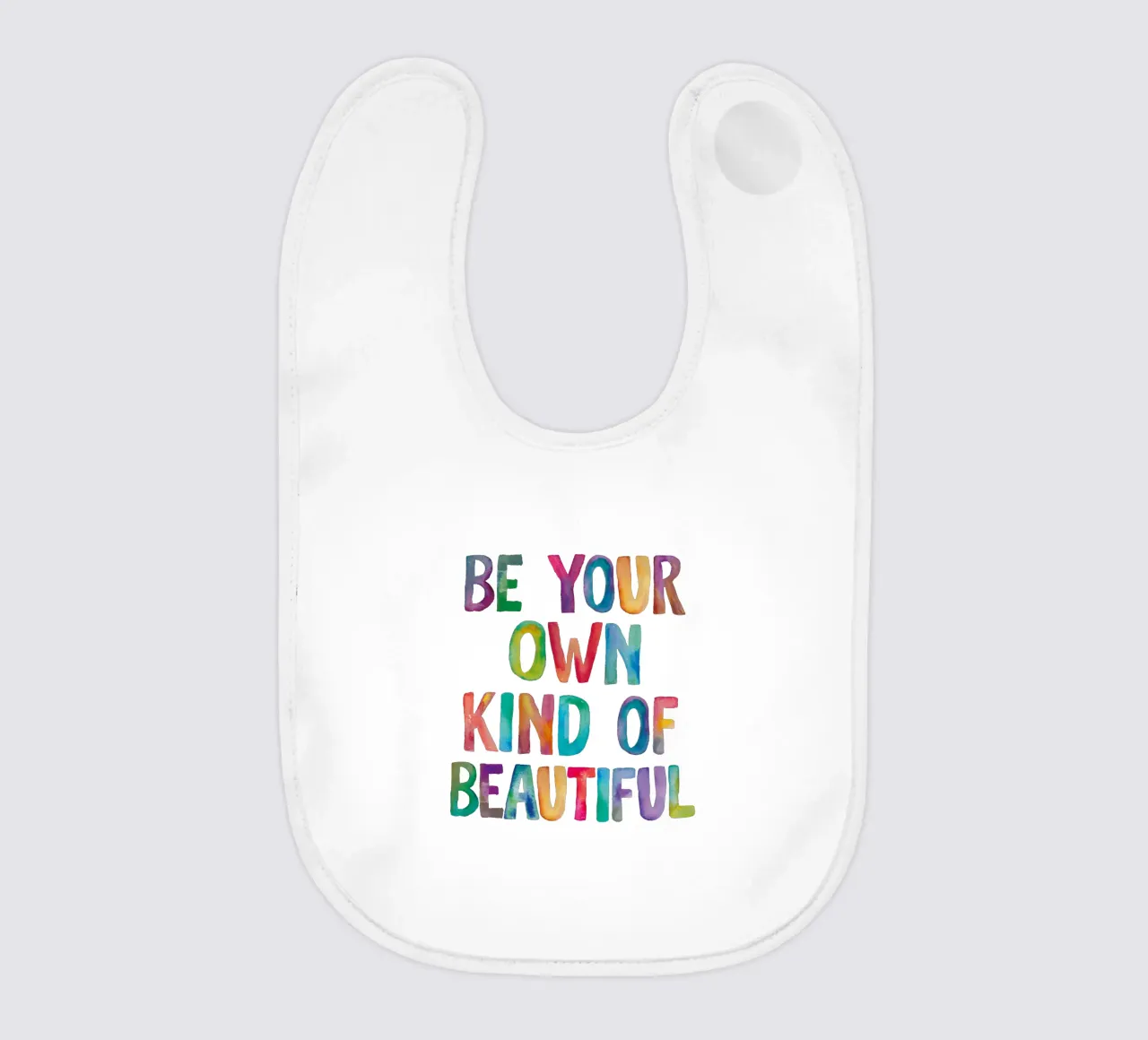 Be Your Own Kind of Beautiful Rainbow Typography Design bavaglino da THE MOTIVATED TYPE