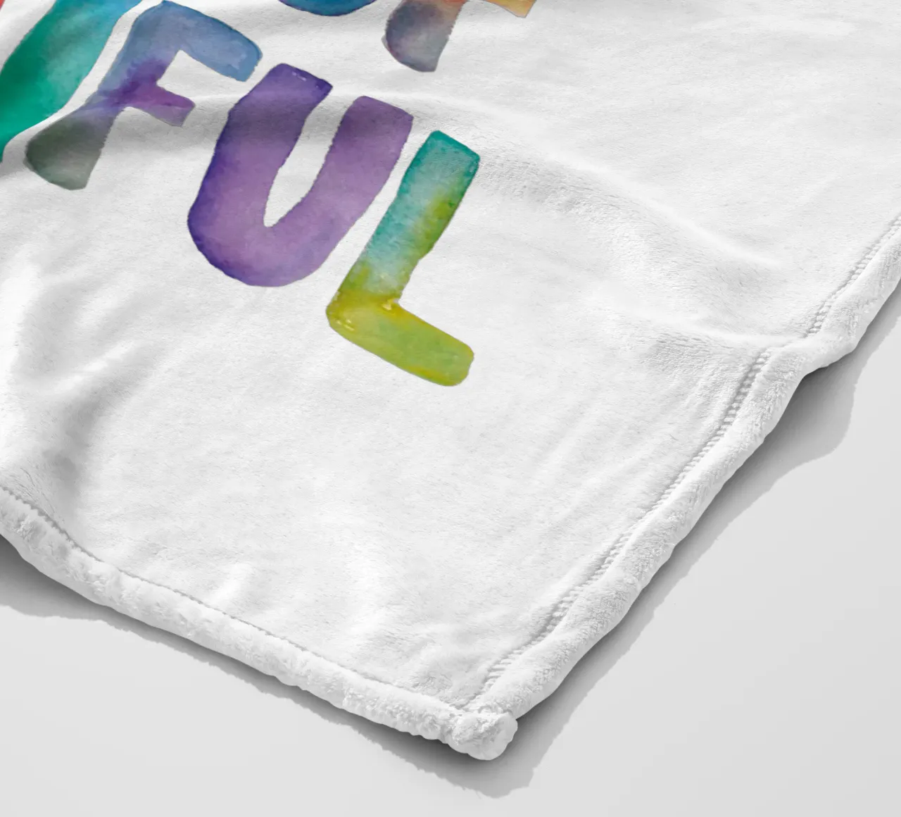 Be Your Own Kind of Beautiful Rainbow Typography Design coperta in pile da THE MOTIVATED TYPE