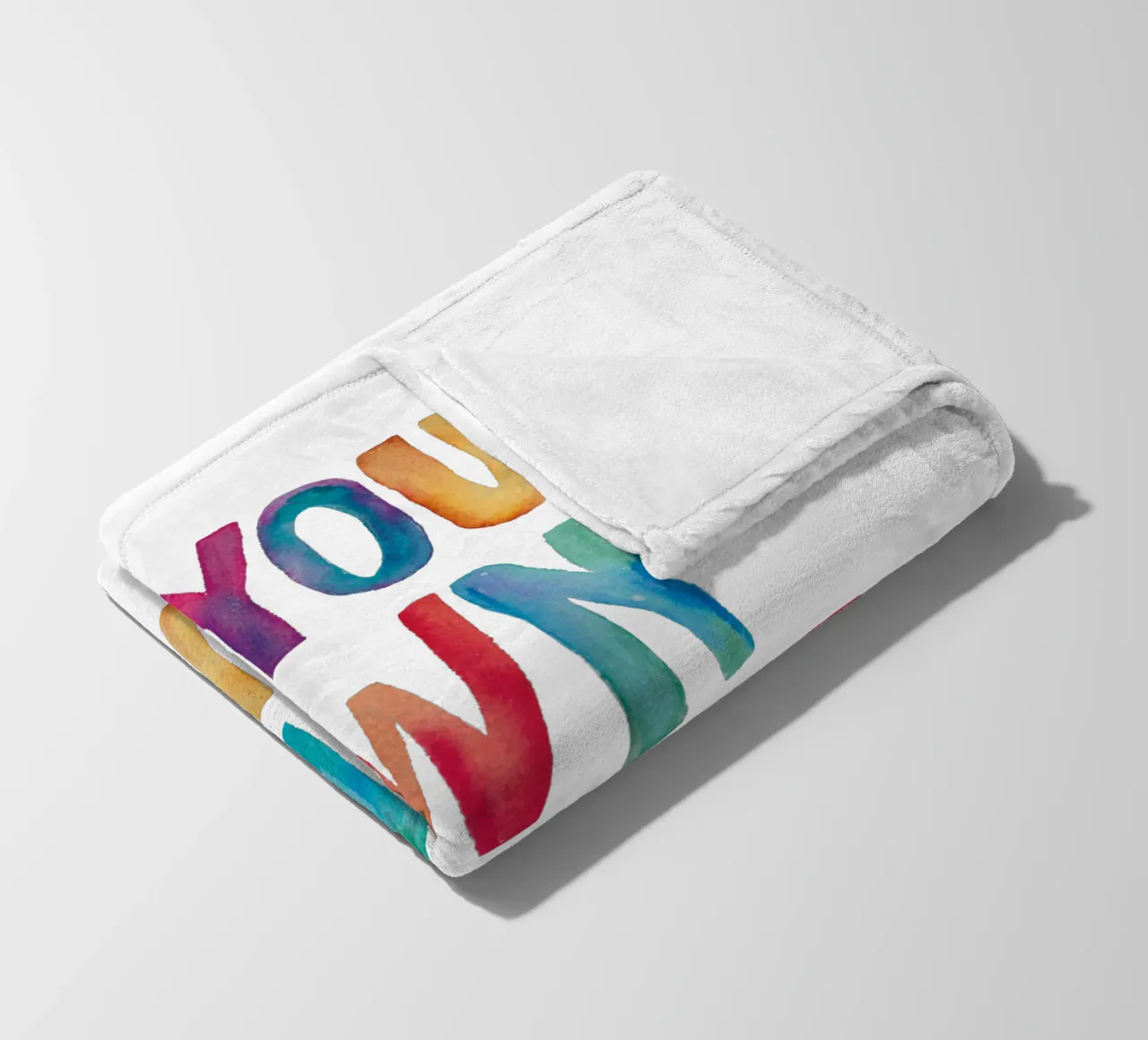Be Your Own Kind of Beautiful Rainbow Typography Design coperta in pile da THE MOTIVATED TYPE